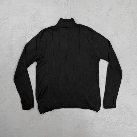Vintage C'est City Black Silk Knit Lightweight Mock Neck Sweater Women's XL - Picture 4 of 4